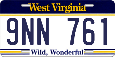 WV license plate 9NN761