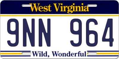 WV license plate 9NN964