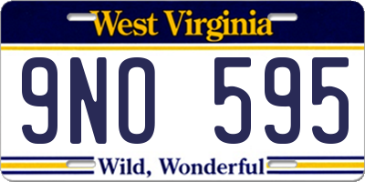 WV license plate 9NO595