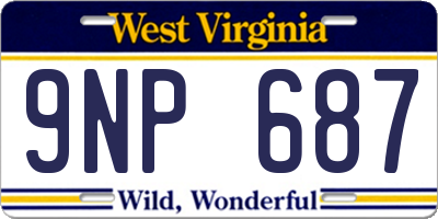 WV license plate 9NP687