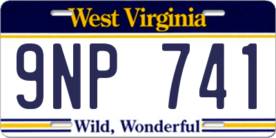 WV license plate 9NP741