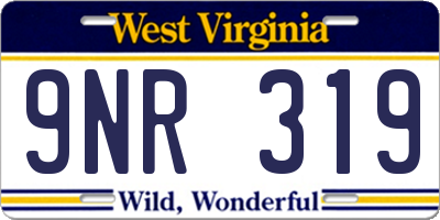 WV license plate 9NR319