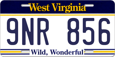 WV license plate 9NR856