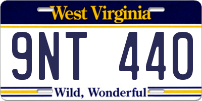 WV license plate 9NT440