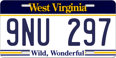 WV license plate 9NU297