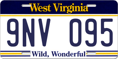WV license plate 9NV095