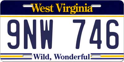WV license plate 9NW746