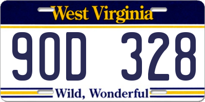 WV license plate 9OD328