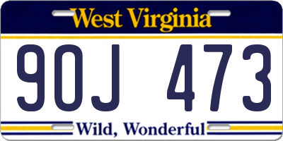 WV license plate 9OJ473