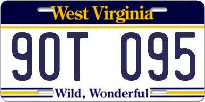WV license plate 9OT095