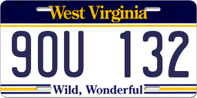 WV license plate 9OU132