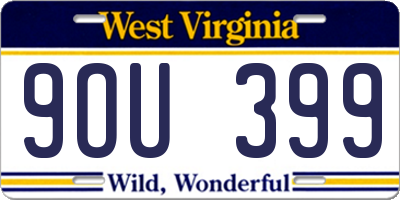 WV license plate 9OU399