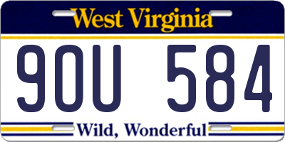 WV license plate 9OU584
