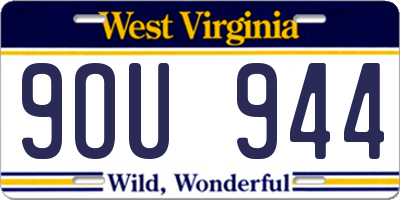 WV license plate 9OU944