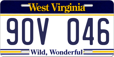 WV license plate 9OV046