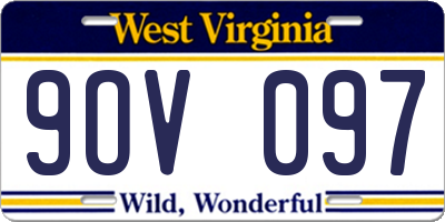 WV license plate 9OV097