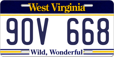WV license plate 9OV668