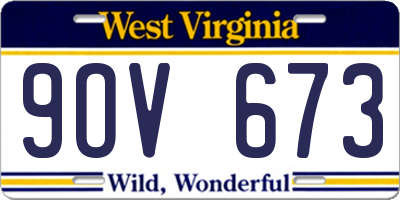 WV license plate 9OV673