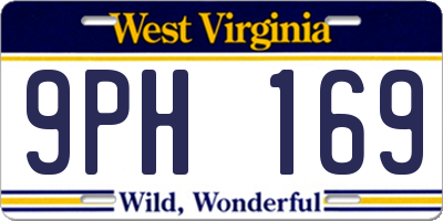 WV license plate 9PH169