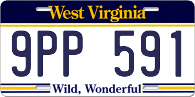 WV license plate 9PP591