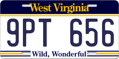 WV license plate 9PT656