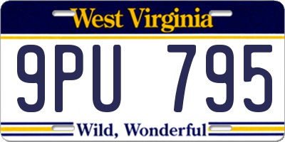 WV license plate 9PU795