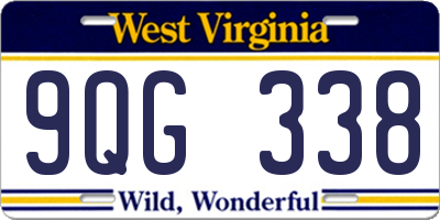 WV license plate 9QG338