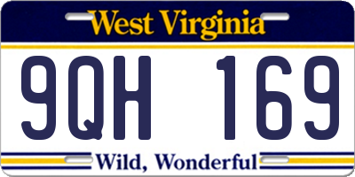 WV license plate 9QH169