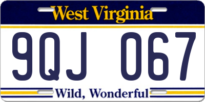 WV license plate 9QJ067