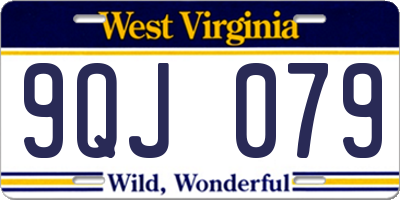 WV license plate 9QJ079