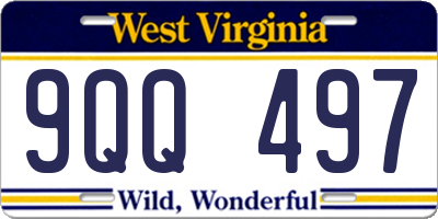 WV license plate 9QQ497