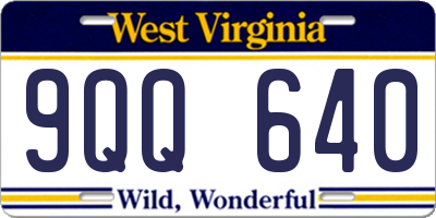 WV license plate 9QQ640