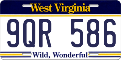 WV license plate 9QR586