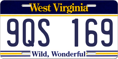 WV license plate 9QS169