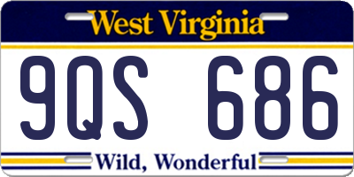 WV license plate 9QS686
