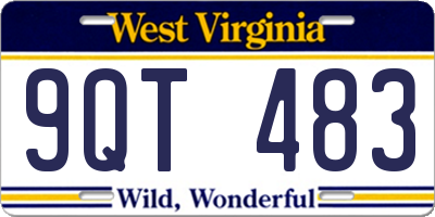 WV license plate 9QT483