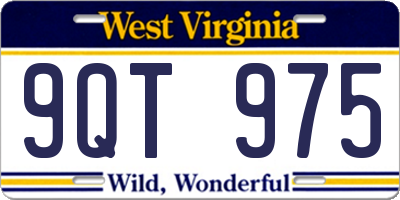 WV license plate 9QT975