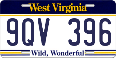 WV license plate 9QV396