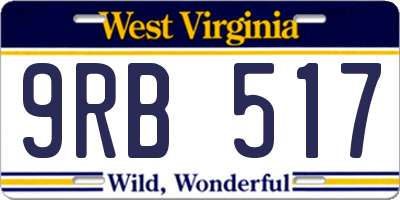 WV license plate 9RB517