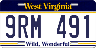 WV license plate 9RM491