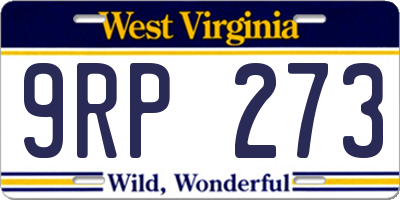 WV license plate 9RP273