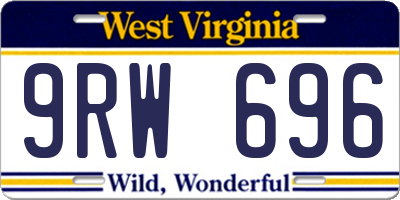 WV license plate 9RW696