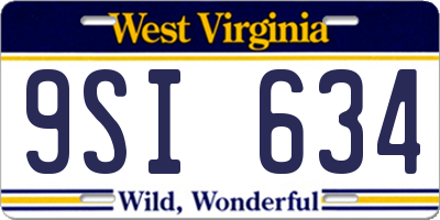 WV license plate 9SI634