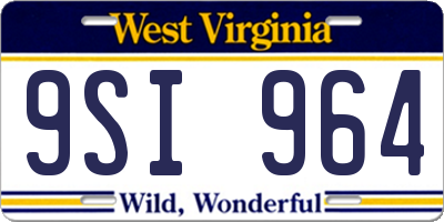 WV license plate 9SI964