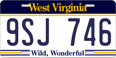 WV license plate 9SJ746