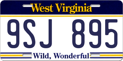 WV license plate 9SJ895