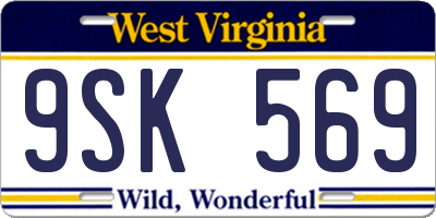 WV license plate 9SK569
