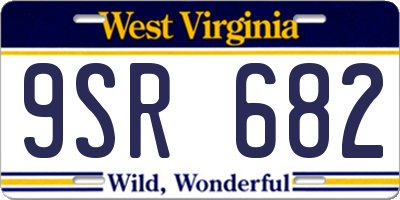 WV license plate 9SR682