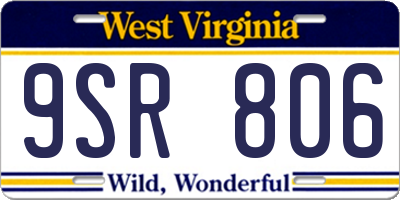 WV license plate 9SR806