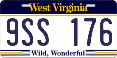 WV license plate 9SS176